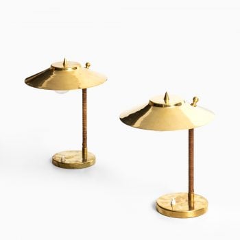 Pair of table lamps attributed to Paavo Tynell at Studio Schalling