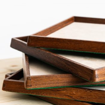 Old display trays in wengé from 1950's at Studio Schalling