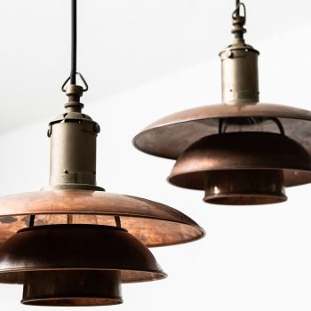 Poul Henningsen ceiling lamps PH 3/3 in copper at Studio Schalling