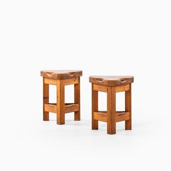 Pair of stools in pine at Studio Schalling