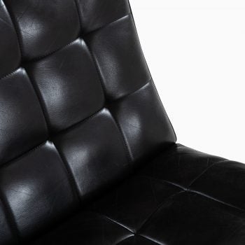 Sam Larsson easy chairs in black leather at Studio Schalling
