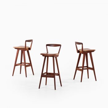 Henry Rosengren Hansen bar stools in teak at Studio Schalling