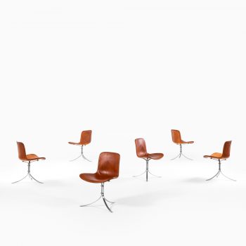 Poul Kjærholm PK-9 dining chairs by EKC at Studio Schalling