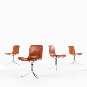 Poul Kjærholm PK-9 dining chairs by EKC at Studio Schalling