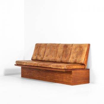 Unique Ole Wanscher hallway sofa in mahogany at Studio Schalling