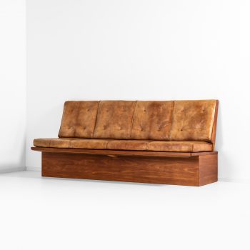 Unique Ole Wanscher hallway sofa in mahogany at Studio Schalling