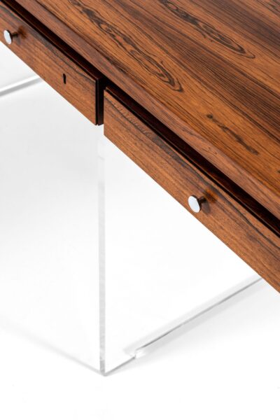 Poul Nørreklit desk in rosewood and plexiglass at Studio Schalling