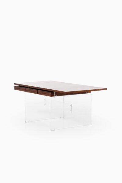 Poul Nørreklit desk in rosewood and plexiglass at Studio Schalling