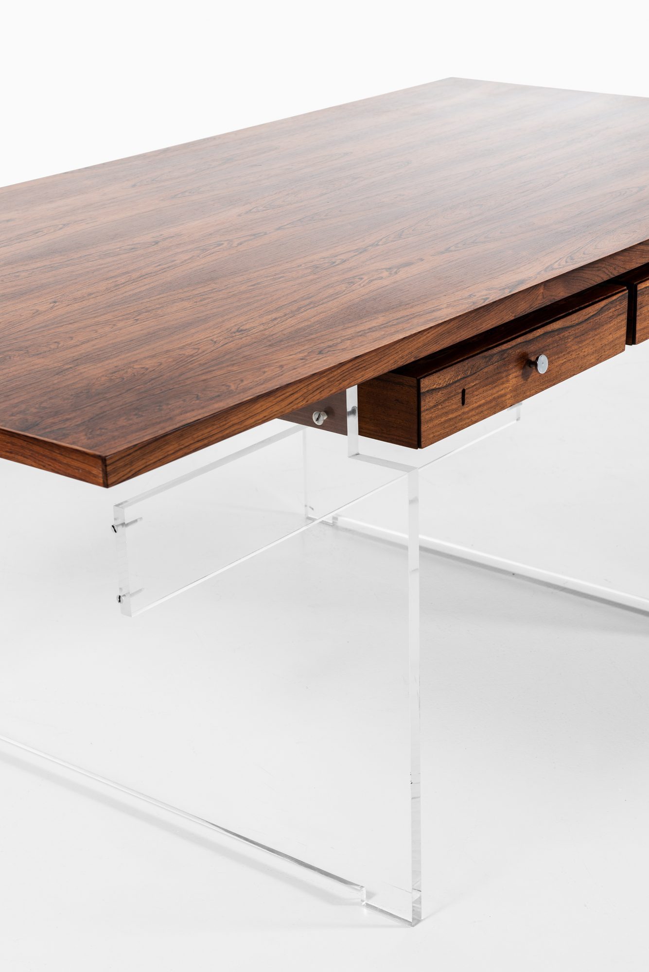 Poul Nørreklit desk in rosewood and plexiglass at Studio Schalling