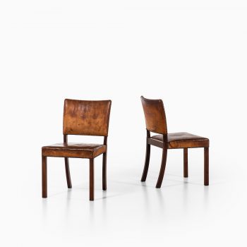 Jacob Kjær side chairs in niger leather at Studio Schalling