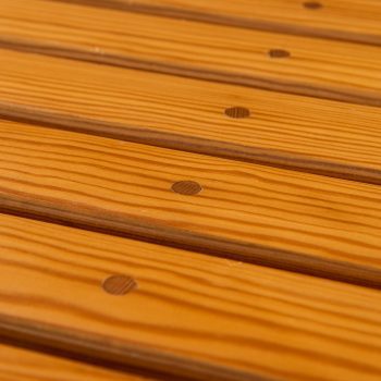 Rare bench / side table in pine at Studio Schalling