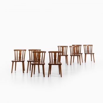 Axel Einar Hjorth dining chairs in pine at Studio Schalling