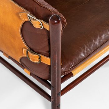 Arne Norell Ilona sofa in dark red leather at Studio Schalling