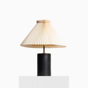 Table lamp in brass and pigskin leather at Studio Schalling