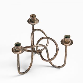 Josef Frank candlestick the Knot in silver plated brass at Studio Schalling