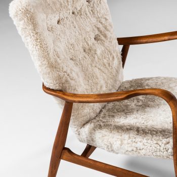 Ib Madsen & Acton Schubell easy chairs in sheepskin at Studio Schalling