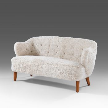 Flemming Lassen sofa in sheepskin at Studio Schalling