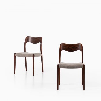 Niels O. Møller dining chairs model 71 in rosewood at Studio Schalling
