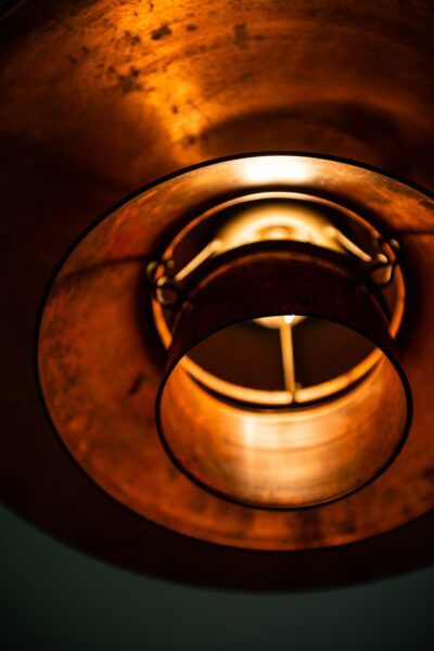 Poul Henningsen ceiling lamp model PH-4 in copper at Studio Schalling