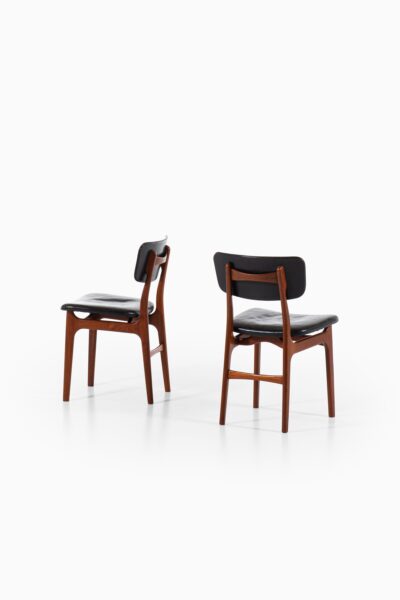 Gustav Bertelsen dining chairs in teak and leather at Studio Schalling