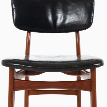 Gustav Bertelsen dining chairs in teak and leather at Studio Schalling