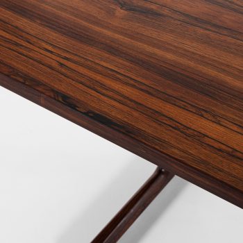 Large dining table in rosewood and steel at Studio Schalling
