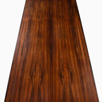 Large dining table in rosewood and steel at Studio Schalling