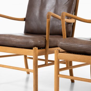 Ole Wanscher Colonial armchairs in oak and leather at Studio Schalling