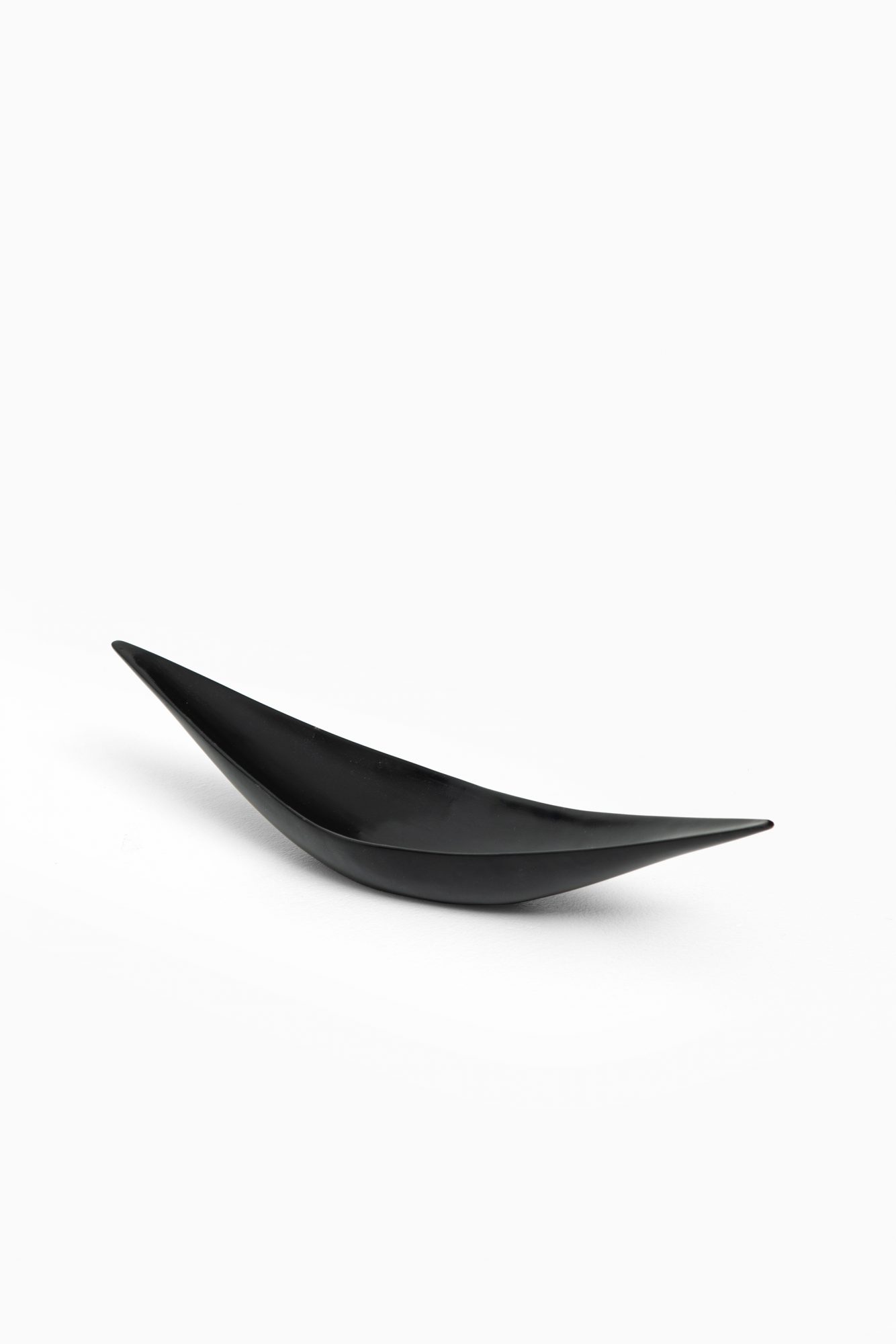 Black lacquered wooden bowl at Studio Schalling