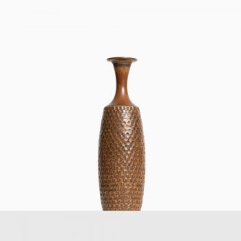 Stig Lindberg ceramic vase in brown glaze at Studio Schalling