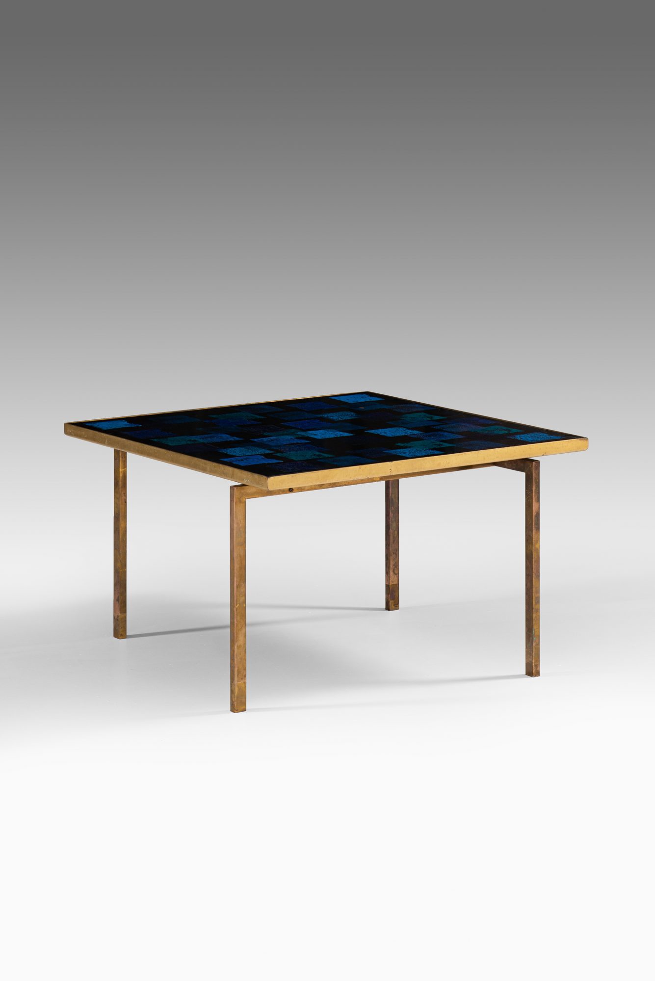 Carl Bjørn coffee table in brass and enamel at Studio Schalling