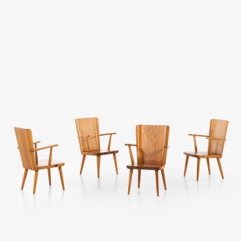 Göran Malmvall armchairs in solid pine at Studio Schalling