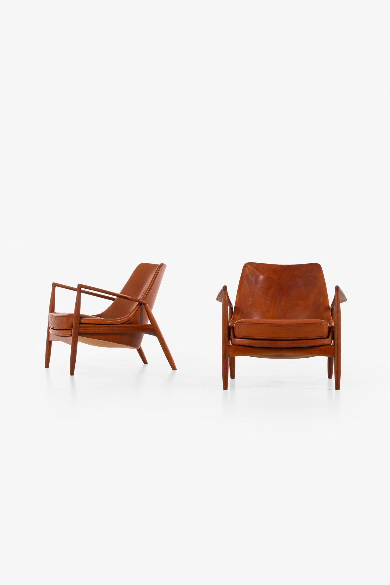 Ib Kofod-Larsen Seal easy chairs by OPE at Studio Schalling