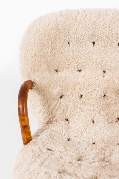 Philip Arctander clam easy chairs in sheepskin at Studio Schalling