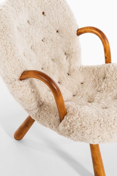 Philip Arctander clam easy chairs in sheepskin at Studio Schalling