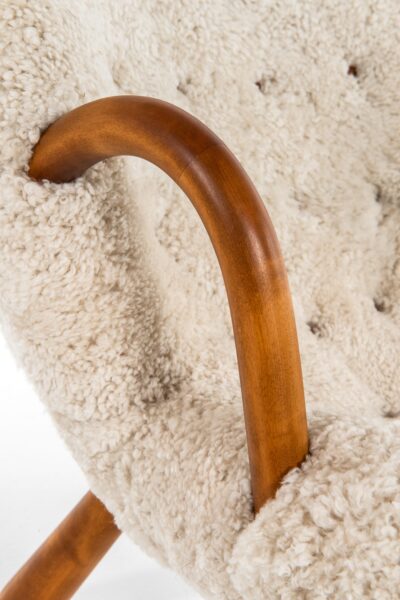 Philip Arctander clam easy chairs in sheepskin at Studio Schalling