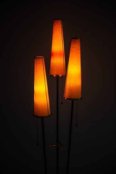 Floor lamp with 3 original lamp shades at Studio Schalling