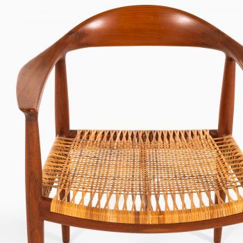Hans Wegner JH-501 armchair in teak and woven cane at Studio Schalling