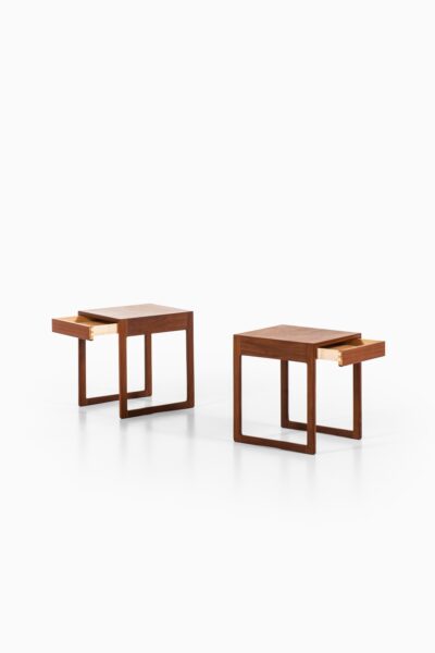 Pair of bedside tables in teak at Studio Schalling