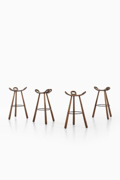 Set of 4 brutalist stools model Marbella at Studio Schalling