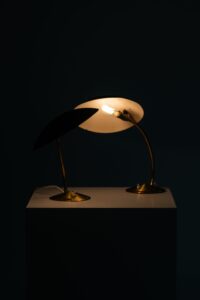 Pair of table lamps with flexible arms at Studio Schalling