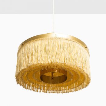 Hans-Agne Jakobsson ceiling lamp in brass and silk at Studio Schalling