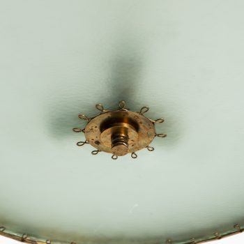 Flush mount ceiling lamp in brass and glass at Studio Schalling