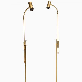 Pair of floor lamps in brass by Falkenbergs belysning at Studio Schalling