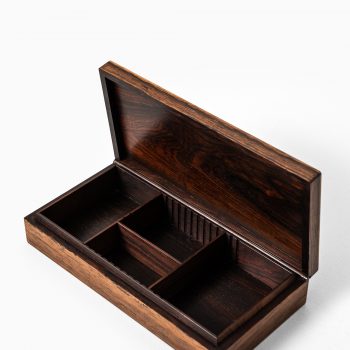 Alfred Klitgaard box in rosewood and enamel at Studio Schalling