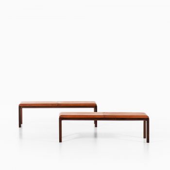 Kai Kristiansen benches in rosewood and leather at Studio Schalling