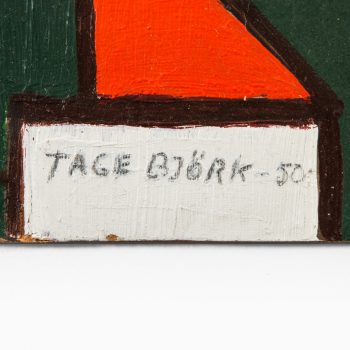 Tage Björk oil painting on board at Studio Schalling