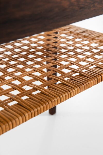 Severin Hansen bedside table in rosewood and woven cane at Studio Schalling
