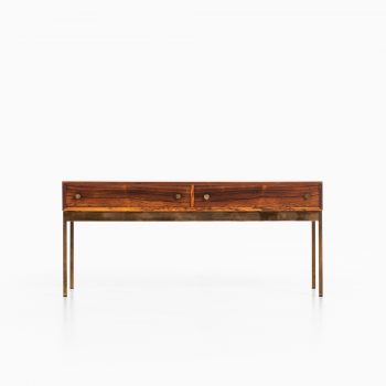 Poul Nørreklit side table in rosewood and brass at Studio Schalling