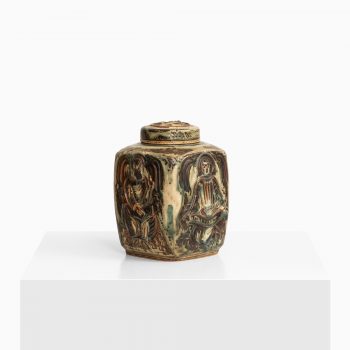 Jais Nielsen ceramic urn with lid by Royal Copenhagen at Studio Schalling